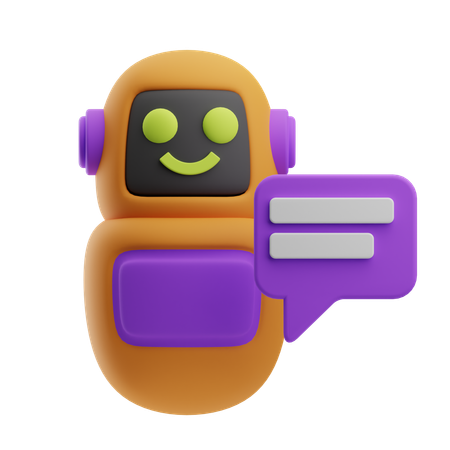 Bate-papo robótico  3D Icon