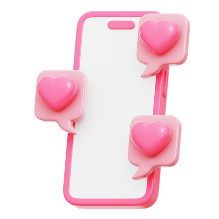 Bate-papo romântico  3D Icon