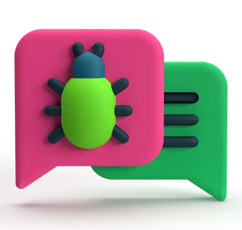 Bate-papo sobre bugs  3D Icon