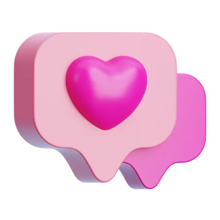 Bate-papos de amor  3D Icon