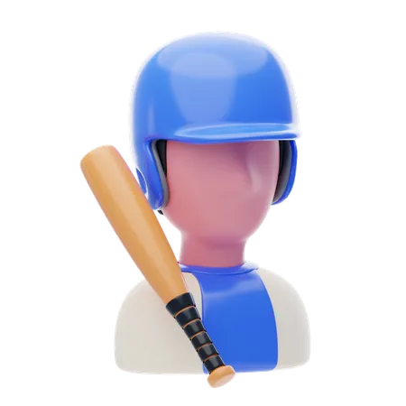 Bateador de béisbol  3D Icon