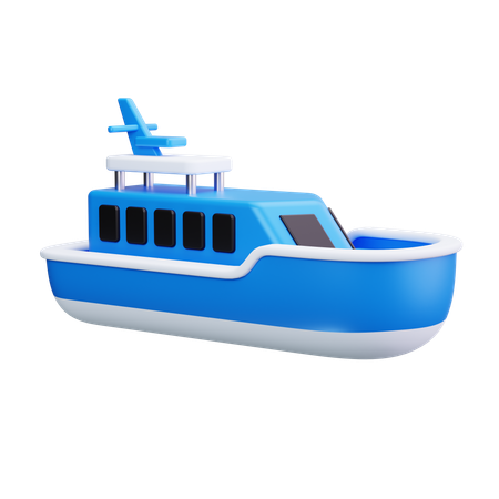 Croisière en bateau  3D Icon