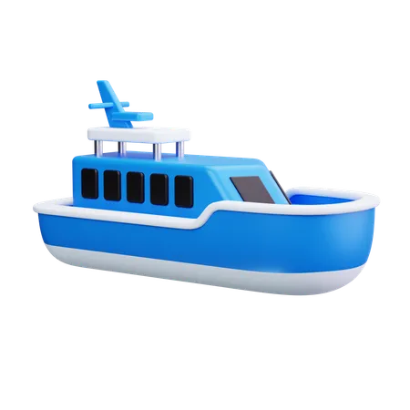 Croisière en bateau  3D Icon