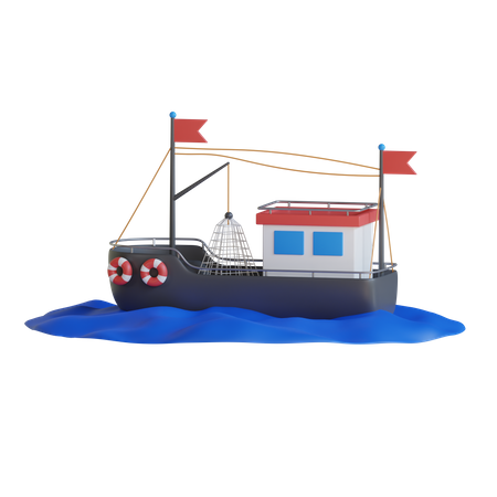Bateau de pêche  3D Icon
