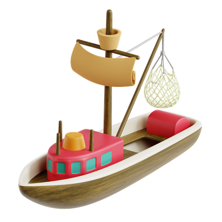 Bateau de pêche  3D Icon