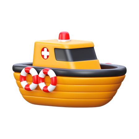 Bateau de sauvetage  3D Icon