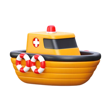 Bateau de sauvetage  3D Icon