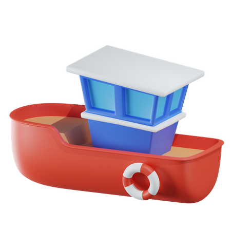 Bateau jouet  3D Icon