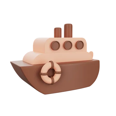 Bateau jouet  3D Icon