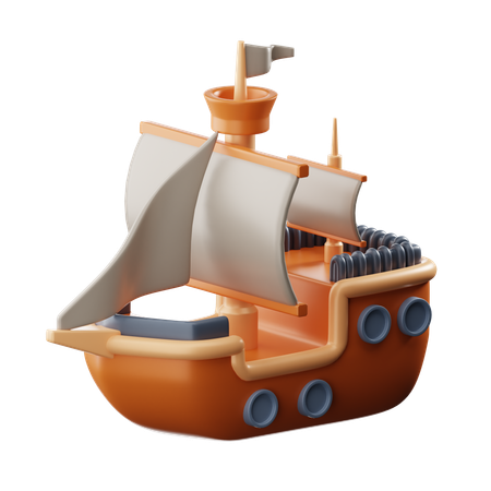 Bateau de pirates  3D Icon