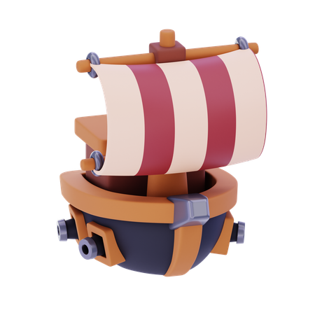 Bateau de pirates  3D Icon