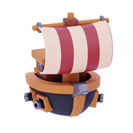 Bateau de pirates  3D Icon