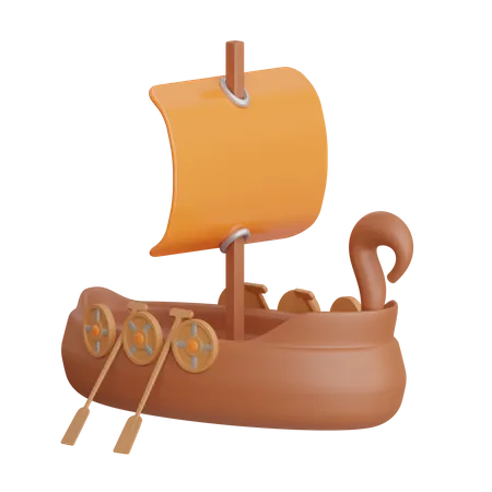 Bateau viking  3D Icon