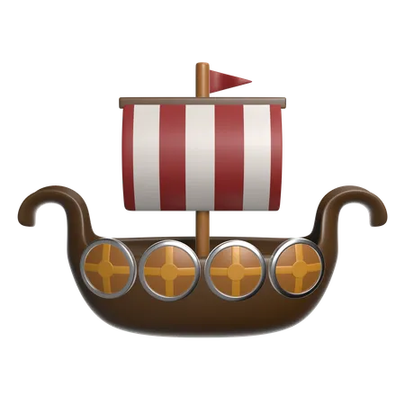 Bateau viking  3D Icon