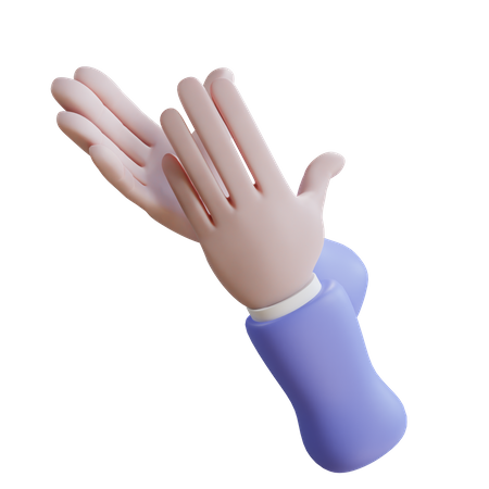 Bater palmas, gesto de mão  3D Icon
