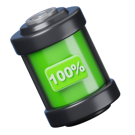 Bateria 100 por cento  3D Icon