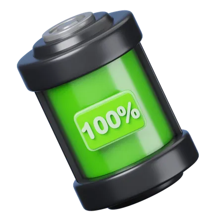 Bateria 100 por cento  3D Icon