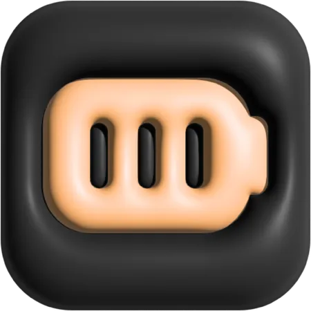 Bateria  3D Icon