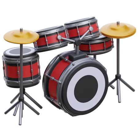 Conjunto de tambores  3D Icon