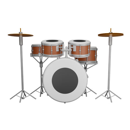 Conjunto de tambores  3D Illustration