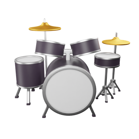 Conjunto de tambores  3D Icon