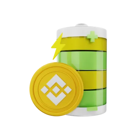 Batería binance  3D Illustration