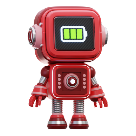 Bateria cheia do robô  3D Icon