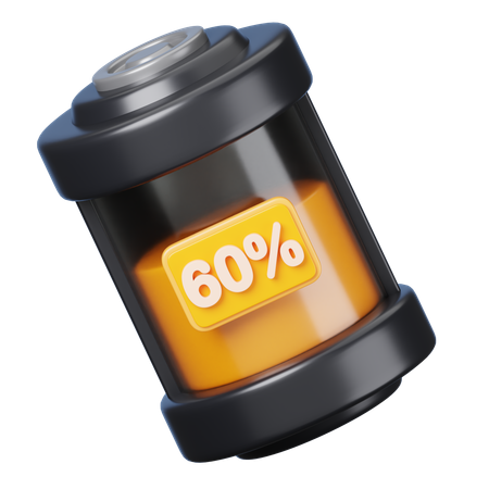 Bateria de 60 por cento  3D Icon