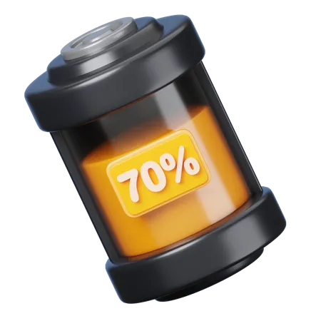 Bateria de 70 por cento  3D Icon