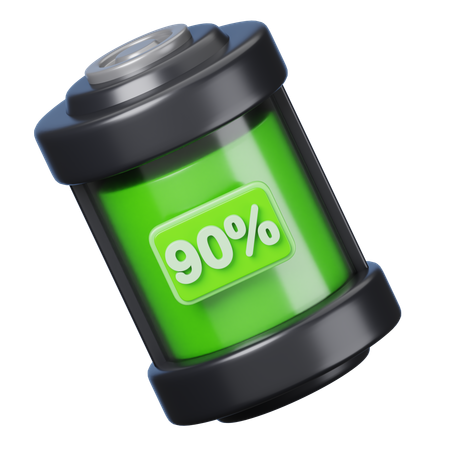 Bateria de 90 por cento  3D Icon