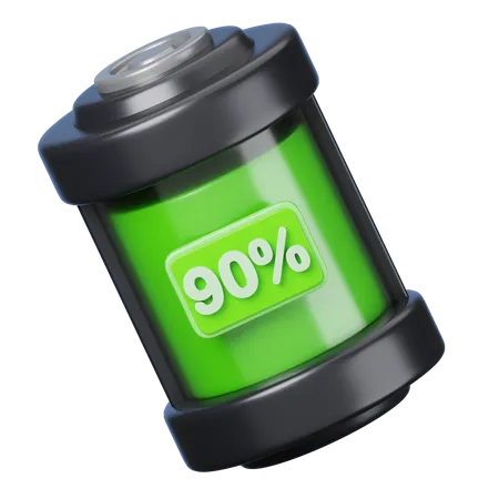 Bateria de 90 por cento  3D Icon