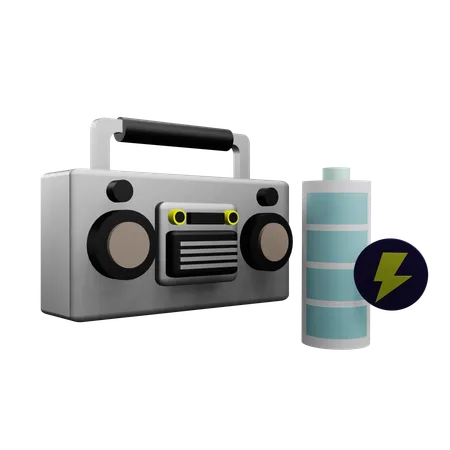 Batería de radio  3D Icon