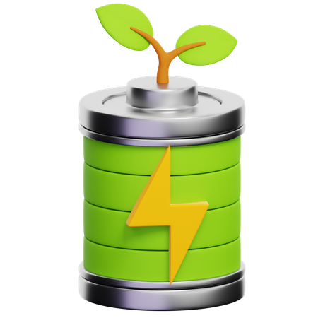 Bateria ecológica  3D Icon