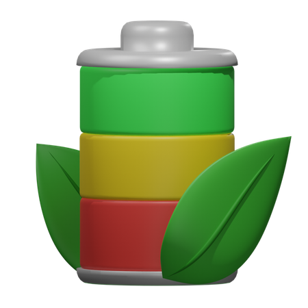 Bateria ecológica  3D Icon