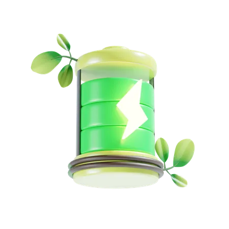 Bateria ecológica  3D Icon