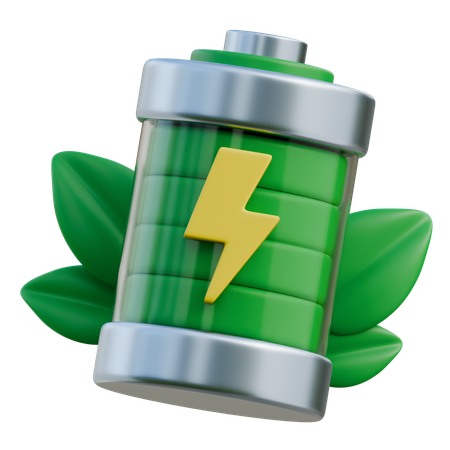 Batería ecológica  3D Icon