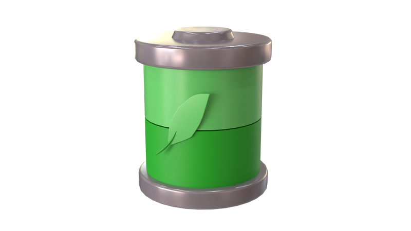 Batería ecológica  3D Icon