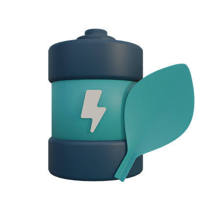 Batería ecológica  3D Icon