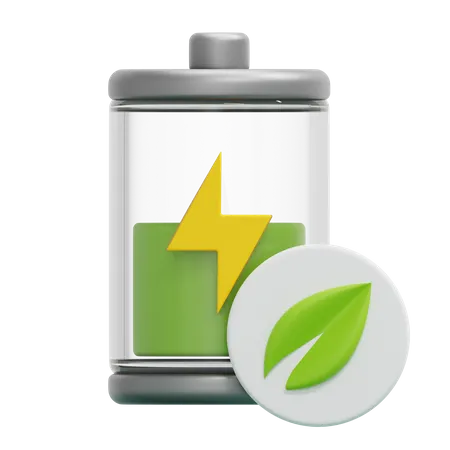 Bateria ecológica  3D Icon