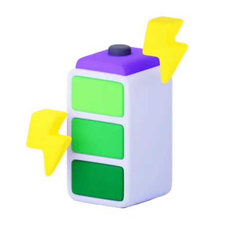 Bateria ecológica  3D Icon