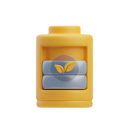Bateria ecológica  3D Icon