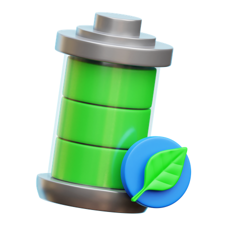 Bateria ecológica  3D Icon