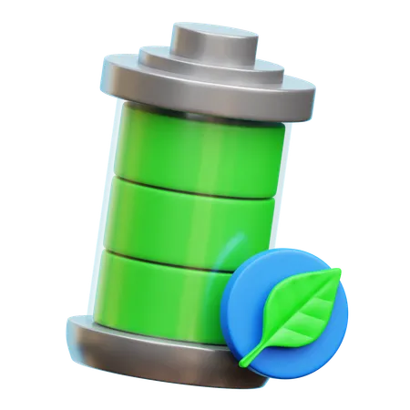 Bateria ecológica  3D Icon