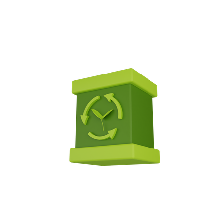 Bateria ecológica  3D Icon