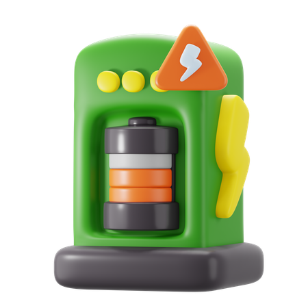 Bateria Fraca  3D Icon