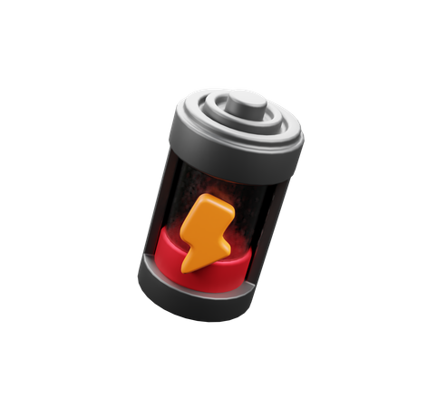 Bateria Fraca  3D Icon