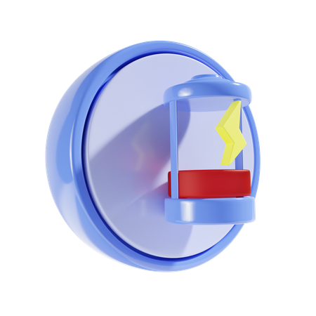 Bateria Fraca  3D Icon