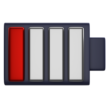 Bateria Fraca  3D Icon