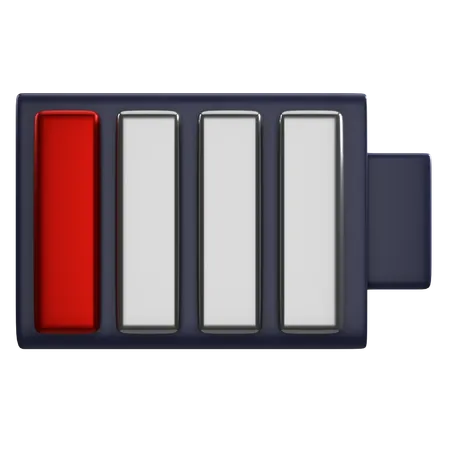 Bateria Fraca  3D Icon