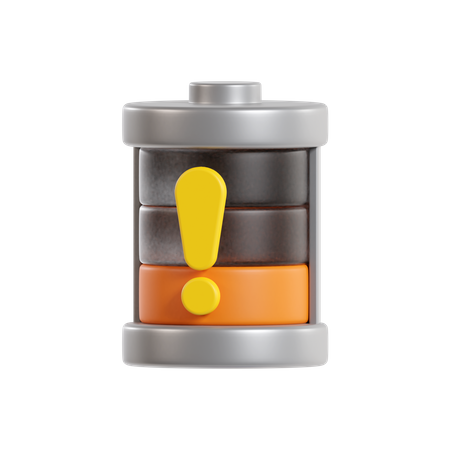 Bateria Fraca  3D Icon